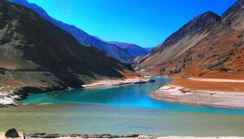 Zanskar River Meets with Indus River