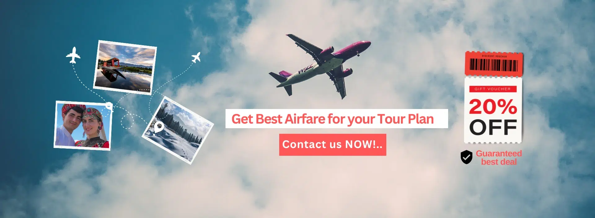 Get Best Airfare for your Tour Plan Kashmirhills.com