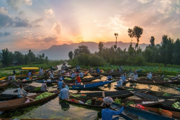 Floating Vegetable Market KAshmirhills.com